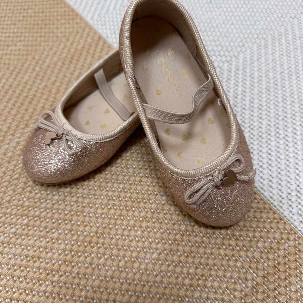 Cat & Jack Gold Glitter Dress Shoes